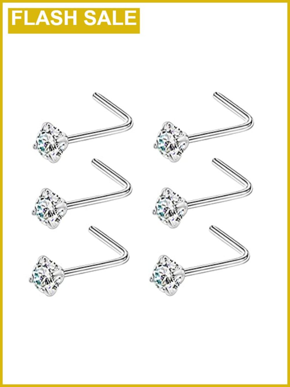 316L Surgical Steel L Shaped Nose Rings Studs for Women
